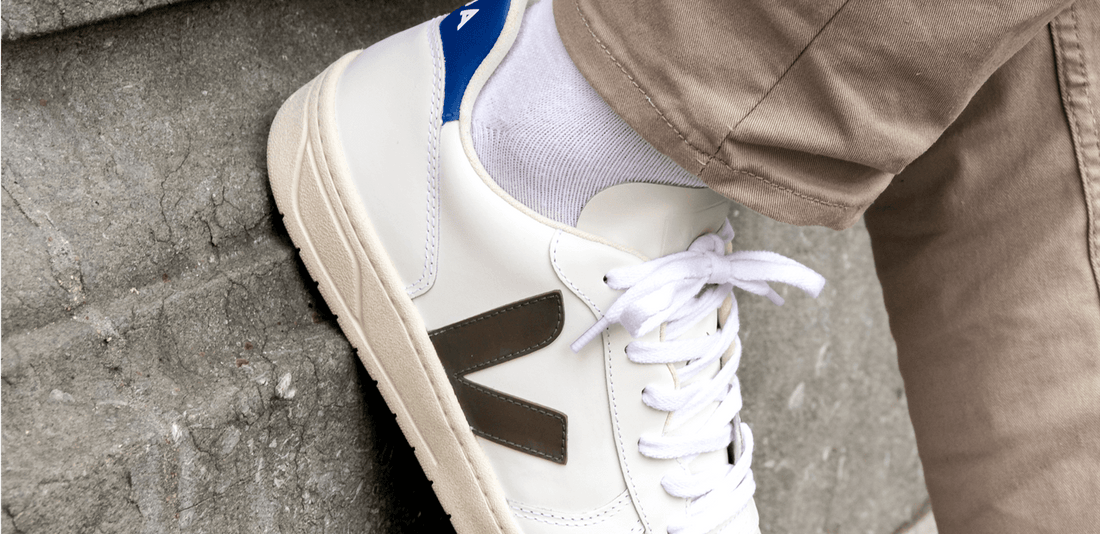 VEJA V-10 Leather “Kaki Indigo” - Fields